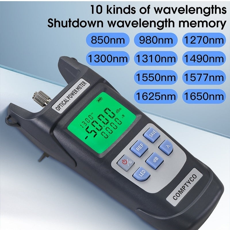 AUA-Y510A Optical Power Meter(OPM -50 ~+26dBm)&Visual Fault Locator(50/1/10/20/30mw VFL) FTTH Fiber Tester Tool Kit (Optional)