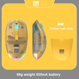 Wireless Mouse RGB Light, PAW3395, TTC Golden Wheel Encoder, Kaihua GM8.0 Black Mamba Micro Motion, 65g Ultra Light