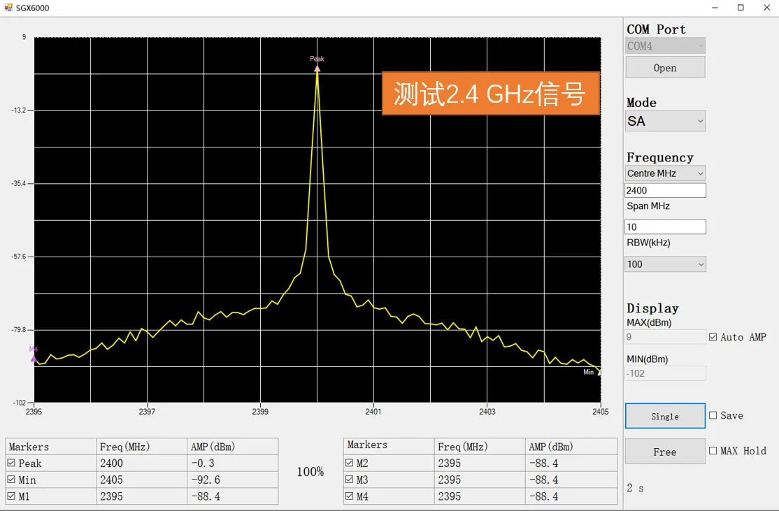 New SGX6000 Spectrometer 6GHz USB Spectrum Analyzer RF Signal Source RF Power Meter