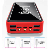80000mAh Portable Wireless PowerBank Charger Double USB Outdoor Emergency External Battery Power Bank for Xiaomi Samsung Iphone