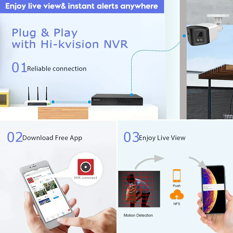 Hik Compatible 4MP Panoramic Colorvu IP Camera Built-in MIC Speaker Human Detection SD Card Slot WDR Surveillance IP Cameras APP