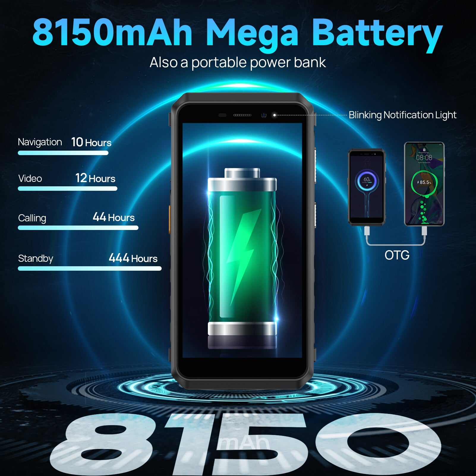 Ulefone Power Armor X11 Rugged Phone 8150 mAh 8GB RAM 32GB ROM  Waterproof Smartphone NFC 2.4G/5G WiFi Mobile Phones Global