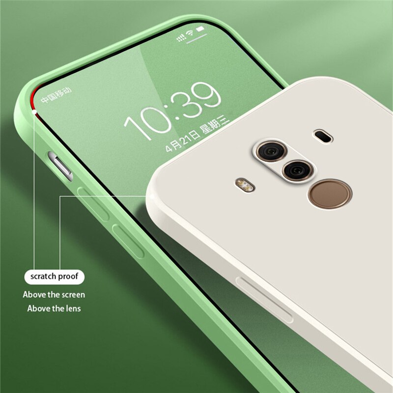 Original Square Liquid Silicone Case for Huawei Mate 9 10 Pro Camera Protective Cute Phone back cover Mate9 Mate10 10Pro fundas