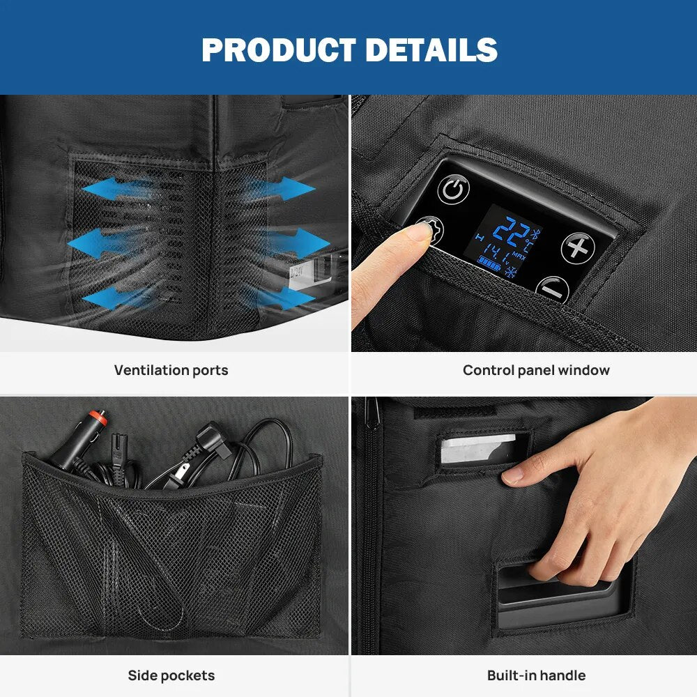 Car Refrigerator Storage Bag For J20/J30 Portable Carry Bag for Mini Fridge Keep Cooling Drip-proof (Fridge are not included)