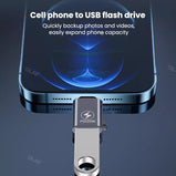 20W Fast Charging OTG Adapter For iPhone 14 13 12 iPad Tablet U Disk Lightning Male to USB 3.0 Female Adapter Converter For IOS