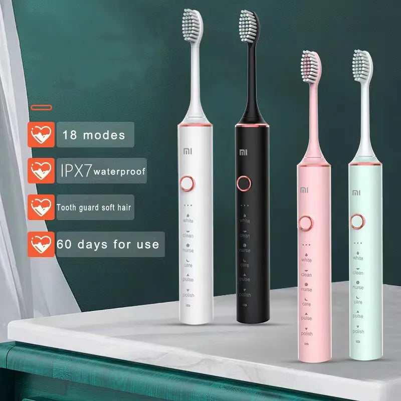 Xiaomi Sonic Electric Toothbrush USB Rechargeable IPX7 Waterproof for Toothbrushes Head 18 Levels of Oral Care Clean Toothbrush