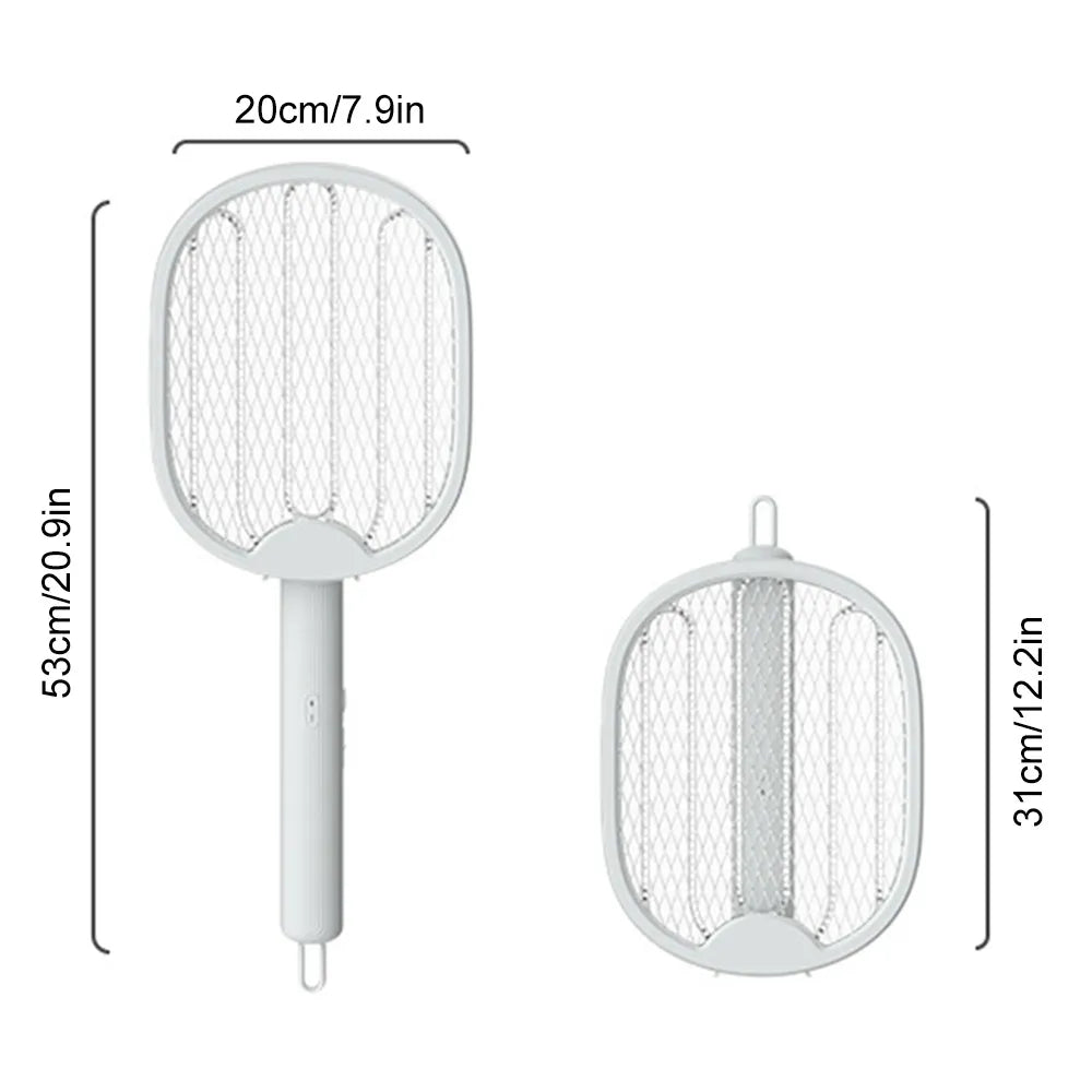 Folding Electric Mosquito Swatter Pat Fly Trap Usb Rechargeable With Purple Light Trap Insect Exterminator Anti-mosquito Device