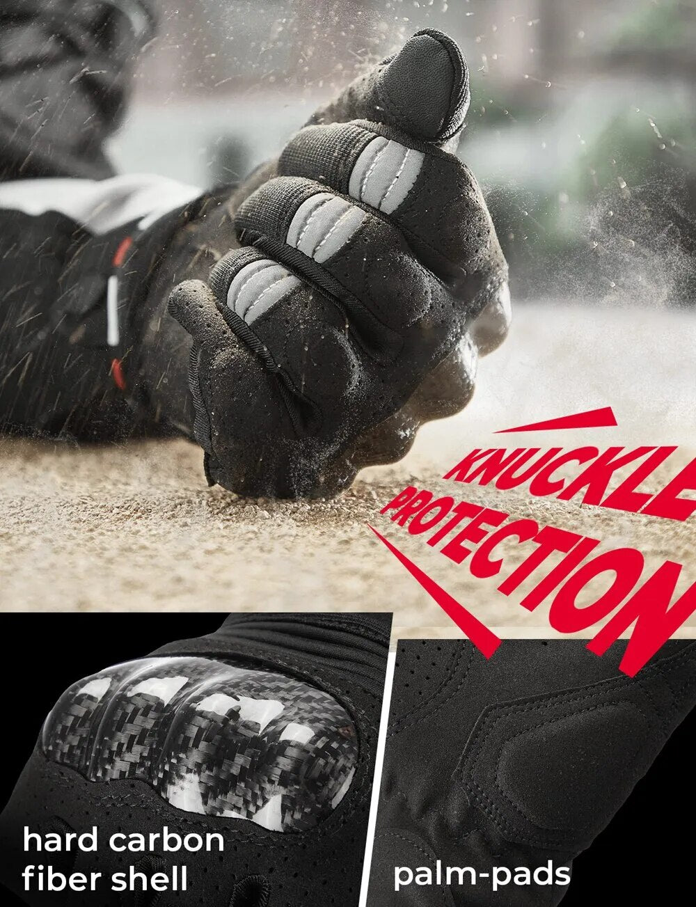 CE Motorcycle Gloves Carbon Fiber Protective Gear Summer Breathable Racing Gloves Leather Touch Screen Luvas Motocross