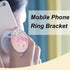 Black Phone Holder Rotatable Round Bracket Anti-Fall Lazy Finger Ring Mobile Phone Stand for IPhone X and Other Smartphone