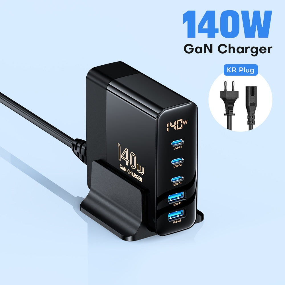 140W GaN Charger PPS Fast Charger for Samsung S22 S21 USB Type C Charger PD Quick Charger for IPhone 14 13 Pro Max Xiaomi Laptop