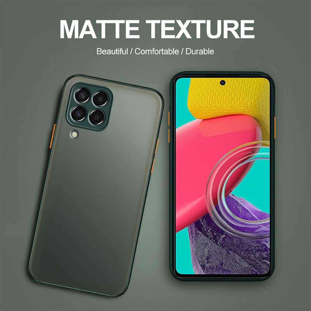 Colorful Frame Matte Case For Samsung Galaxy M53 5G 2022 On Samung Galaxi M 53 SM-M536S 6.7" Camera Protection Phone Cover Coque