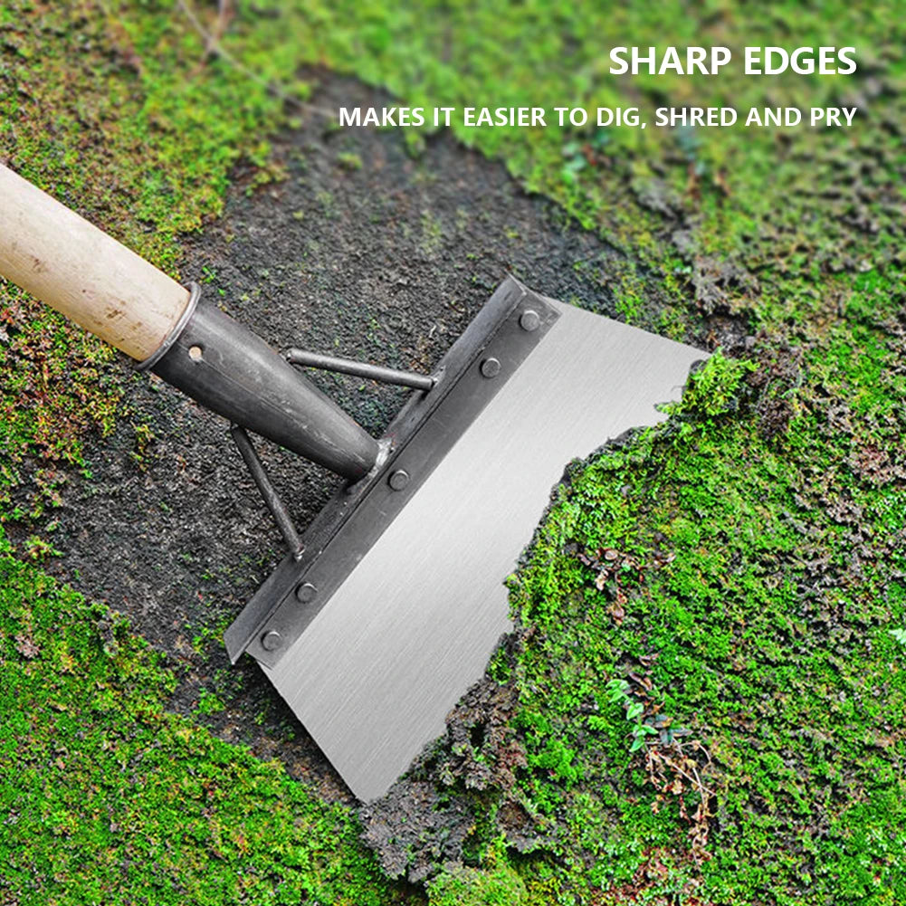 Multifunctional Weeding Deicing Remove Farm Manure Shovel Weed Cleaning Shovel Sharp Edge Saw Blade Steel Blade Garden Hand Tool
