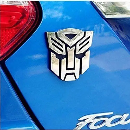 2 PCS Transformers Emblem - 3" Tall for Car Autobot Sticker Chrome Finish Auto Emblems Transformers