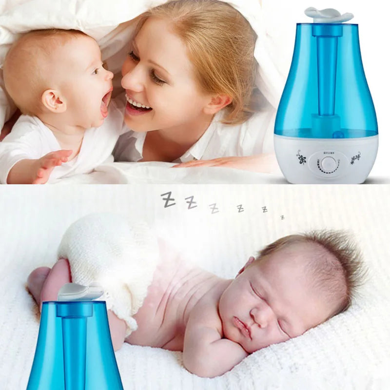 3000ML Ultrasonic Air Humidifier Double Sprayers for Home Office Baby Room Big Mist Volume Fog Mist Maker Essential Oil Diffuser