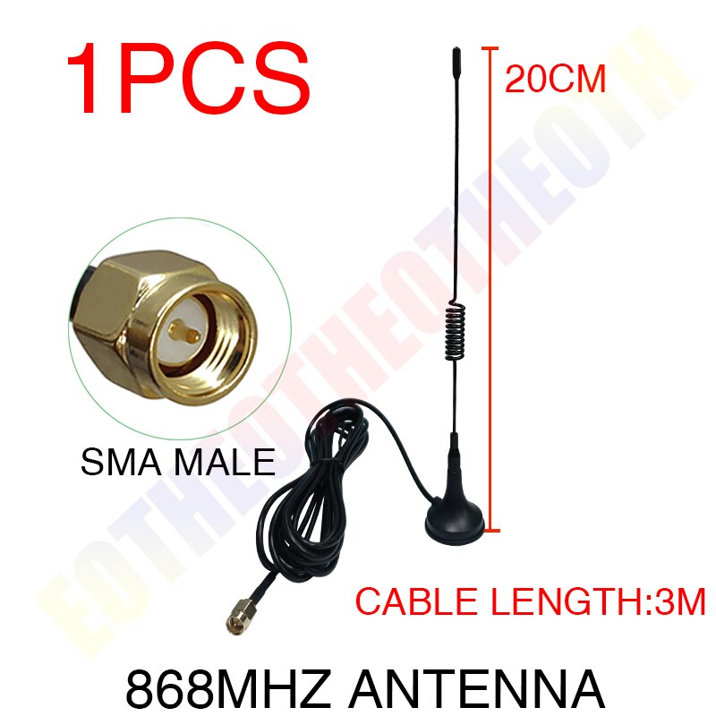 Eoth 868Mhz Antenna 900-1800 Mhz GSM 3G 5dbi SMA Male IOT 300cm Cable 868 915 mhz antena Sucker Antenne base magnetic antennas