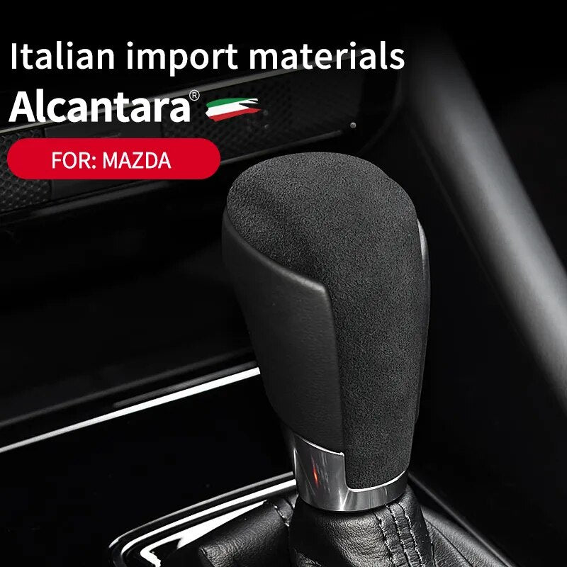 For Mazda Atenza CX3 CX4 CX5 CX8 2015-IN Alcantara Suede Car Accessories Gear Shift Knob Handbrake Cover Case Protector Frame