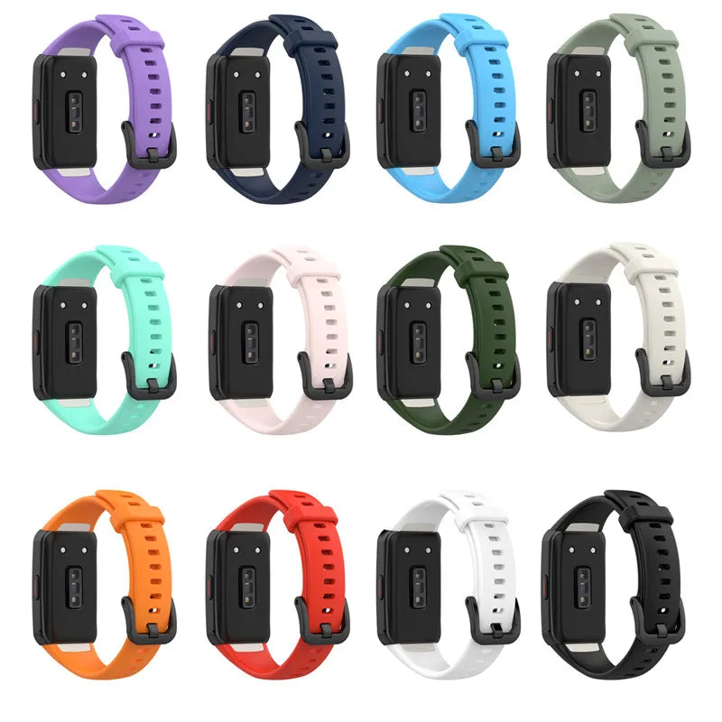 Silicone Strap For Huawei Band 6 /6 Pro Strap Smart Watch Adjustable Wristband Replacement Correa Bracelet Honor Band 6 Strap