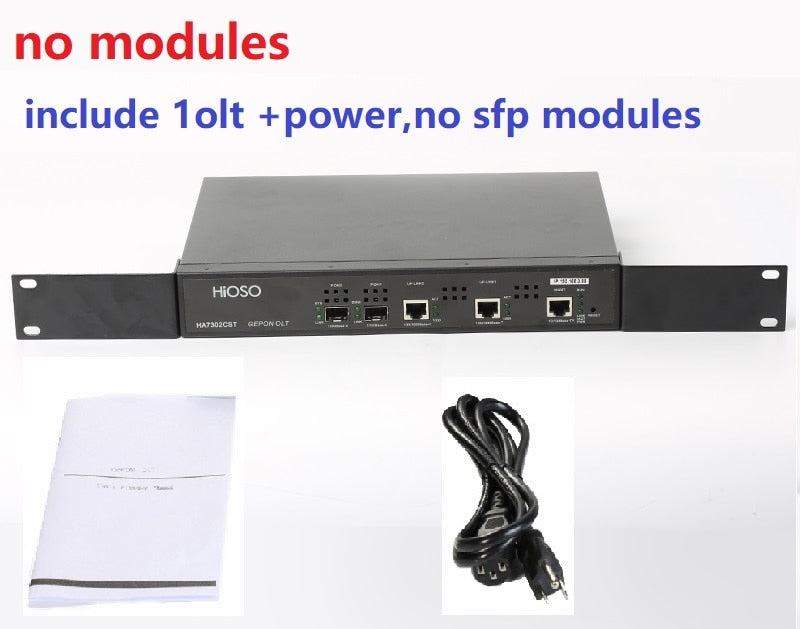 HIOSO 2PORT EPON OLT 2PON WEB SNMP CLI Compatible HUAWEI ZTE FIBER HOME EPON XPON ONUs