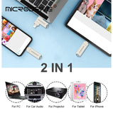 OTG Usb 3.0 Flash Drive for iPhone with 2 in 1 USB-A to iphone interface usb3.0 pendrive for Iphone7/8/9/11/12/13 / Ipad