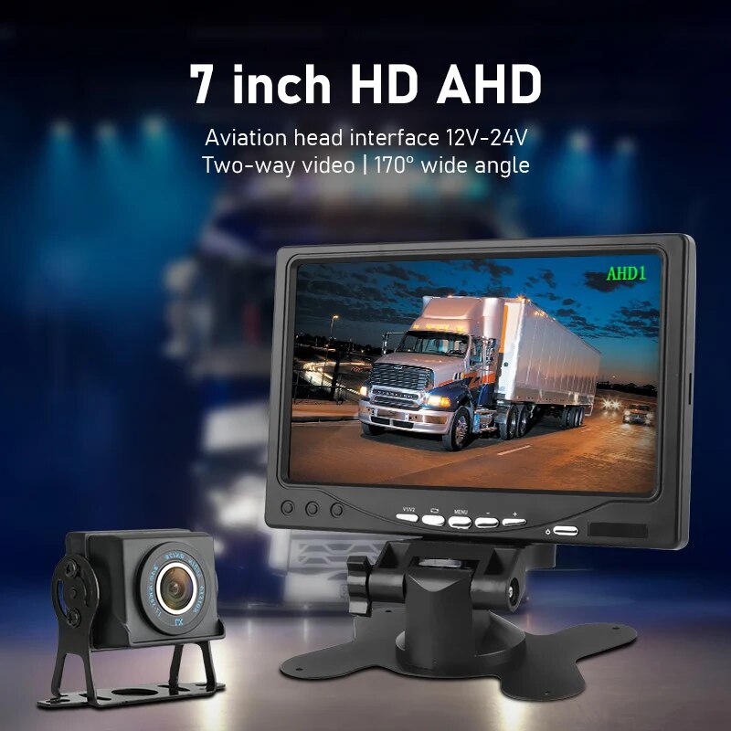 Jansite 7 inches AHD 1080P Car monitor Aviation Head Rear View Camera Parking Rearview Reverse Cameras For Truck Bus Trailer RV