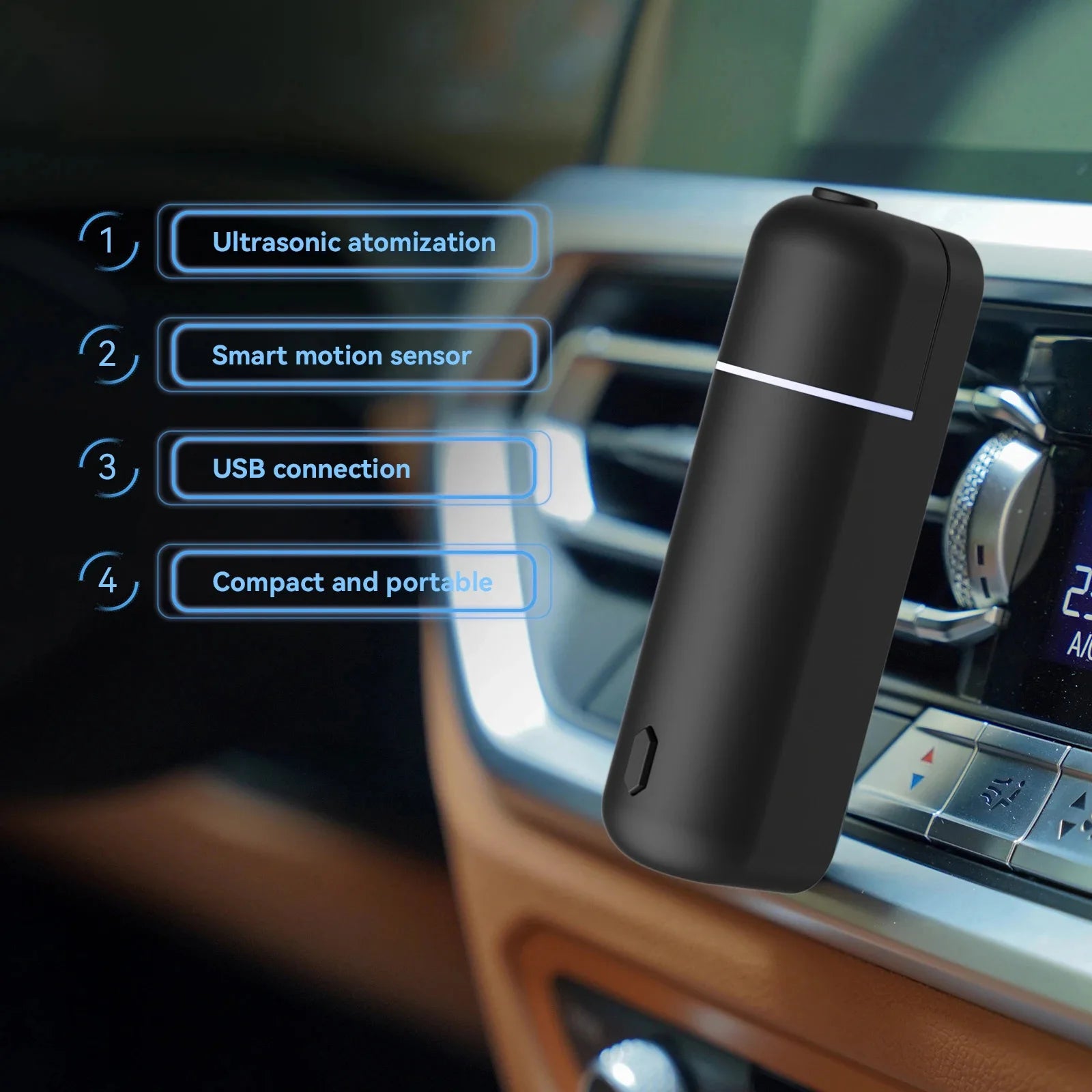 Car Air Freshener Perfume Fragrance Diffuser Aromatherapy Flavoring For Cars Essential Oil Diffuser Electric Aroma Diffuser