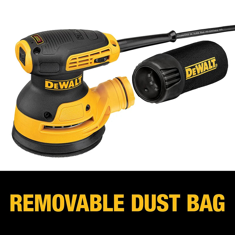 Dewalt DWE6423 280W Classic Random Orbit Sander Variable Speed 5-Inch With Dust Collection For Wood Working 220V