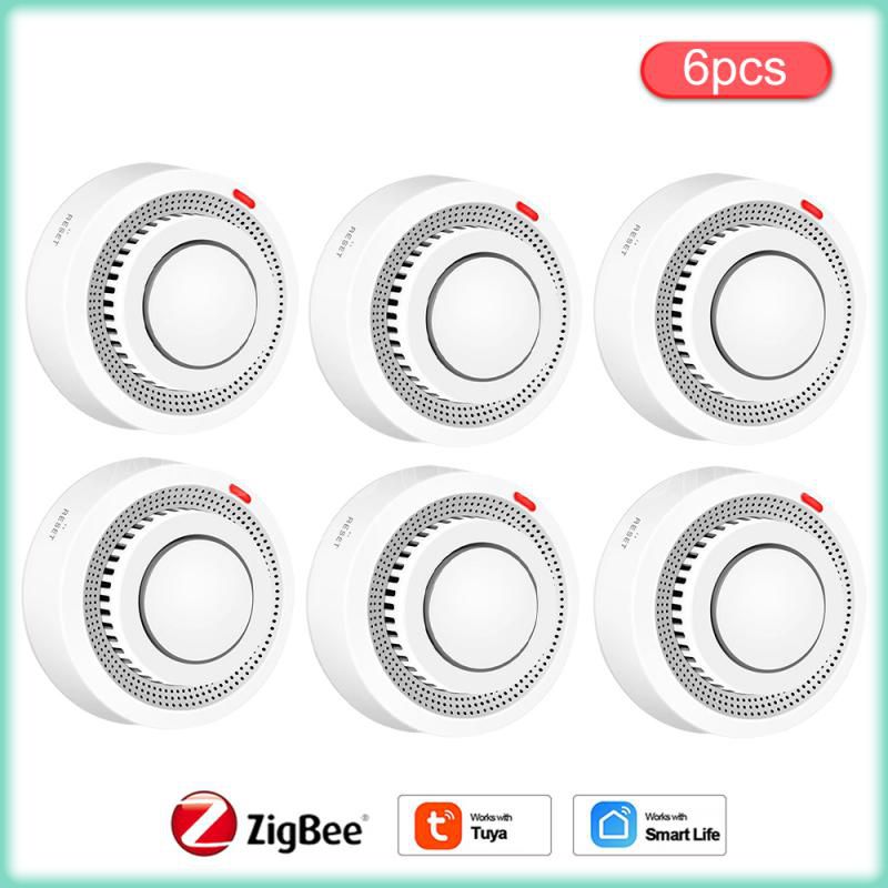 Tuya Zigbee Smoke Detector Home Kitchen Security Safety Prevention Smoke Sensor Sound Alarm Work With Zigbee Hub Smart Life APP