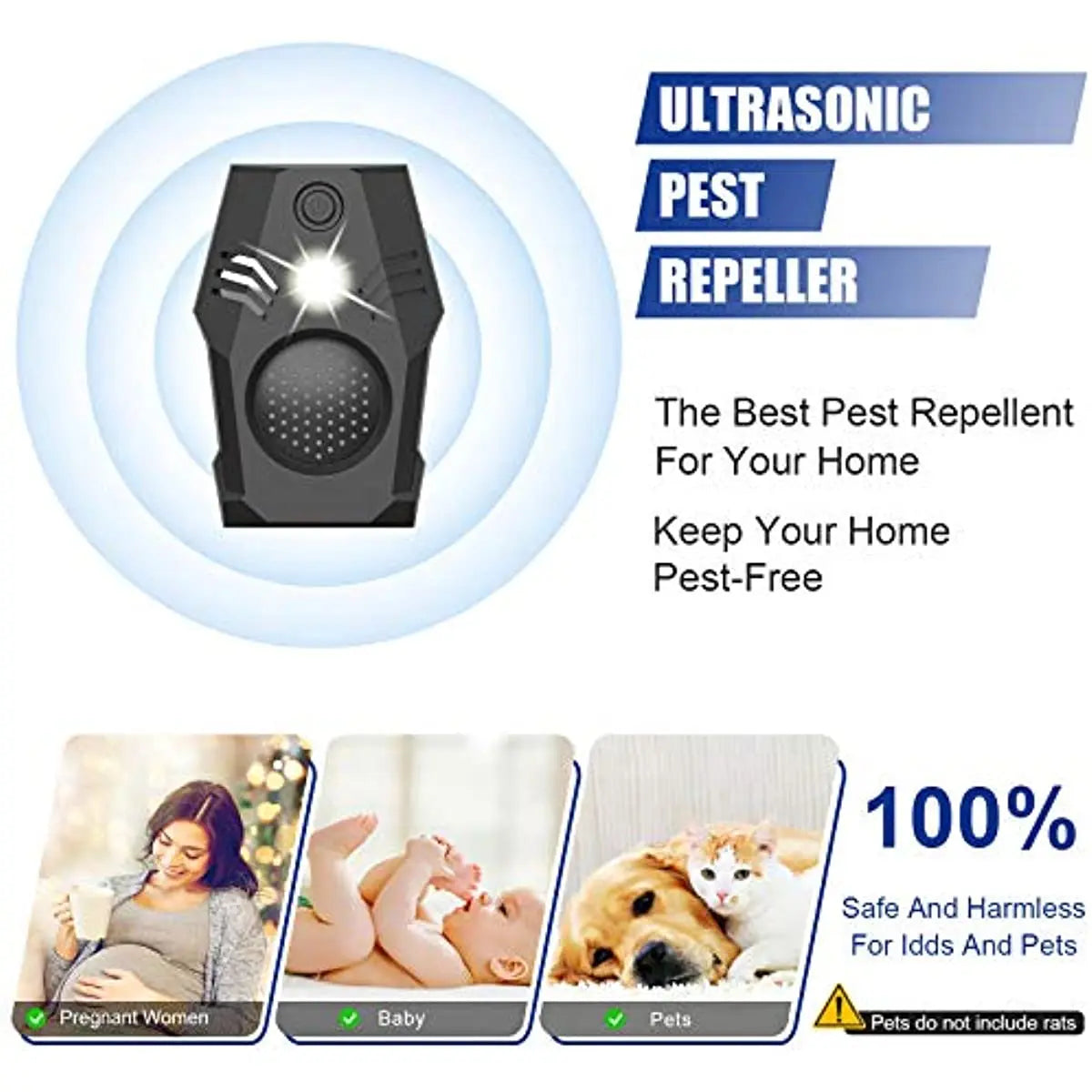 Ultrasonic Electronic Pest Control Rodent Rat Mouse Repeller Mice Mouse Repellent Anti Mouse Repeller Rodent EU UK USPlug