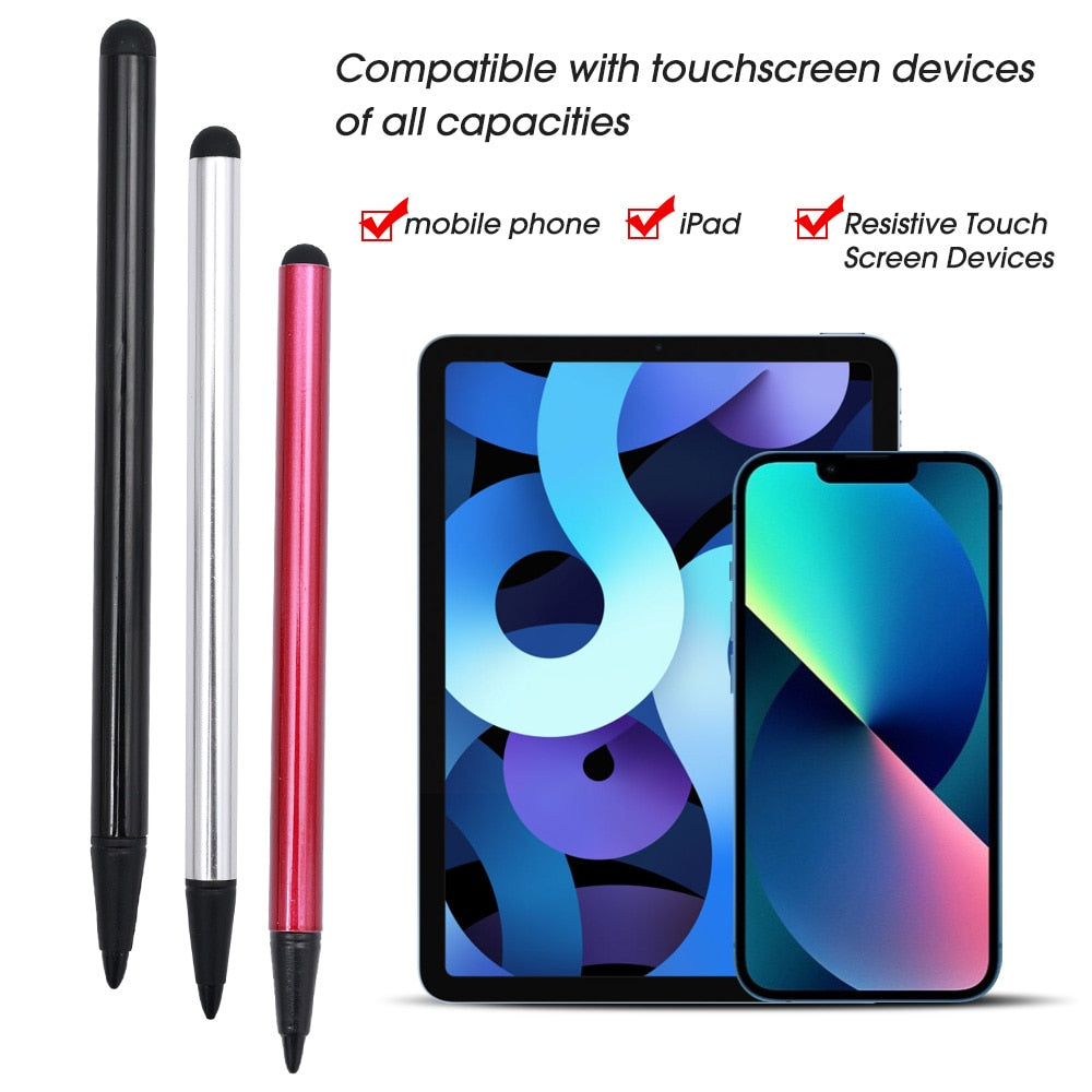 3PCS Portable 2 in 1 Universal Phone Tablet Touchscreen Pens Capacitive Stylus Pencil For Iphone Ipad Samsung Tablet Laptop Pen