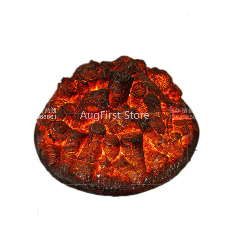 Electric fireplace simulation charcoal fake firewood Bonfire shoot props museum hall decorations craft Halloween Christmas party