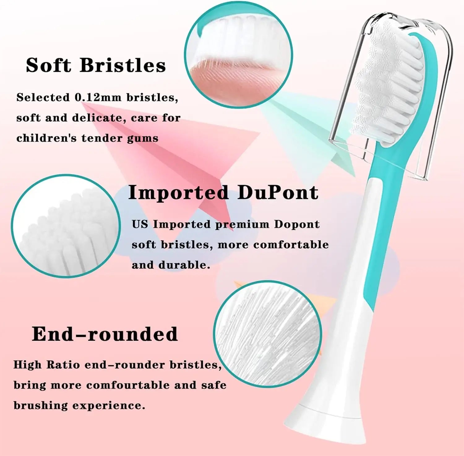 4/8/12/16/20PCS Kids Replacement Heads Compatible with Philips-Sonicare Electric toothbrushHX6042/94,HX6340,HX6034,HX6321,HX6331