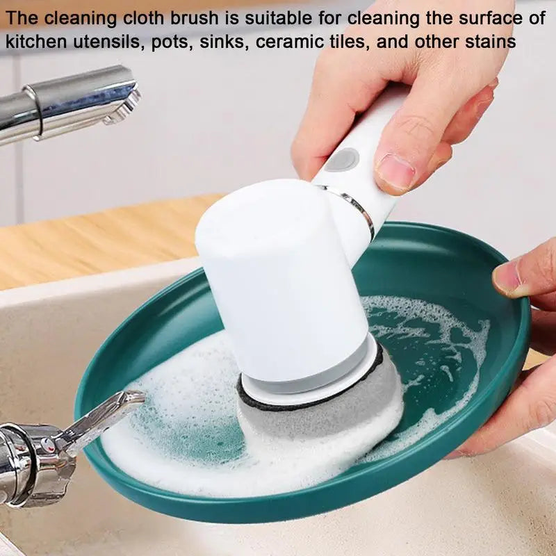 Electric Spin Scrubber Power Scrubber Cordless With 5 Replaceable Cleaning Brush Heads Scrubber For Cleaning Tub Tile Floor Sink