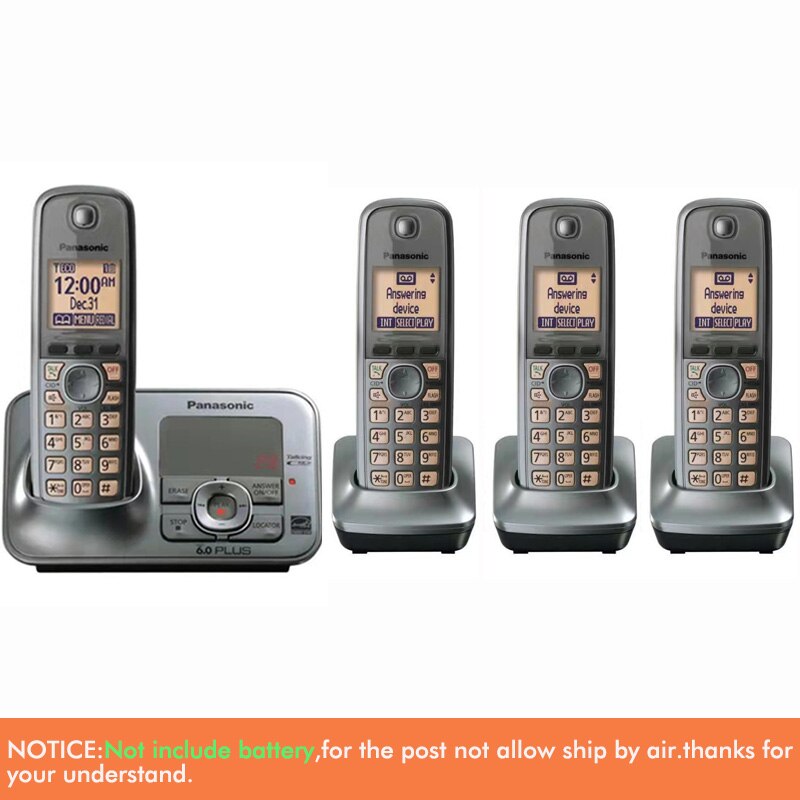 DECT 6.0 Digital Cordless Landline Telephone With Answer System Call ID Handfree Home Wireless Phones Black