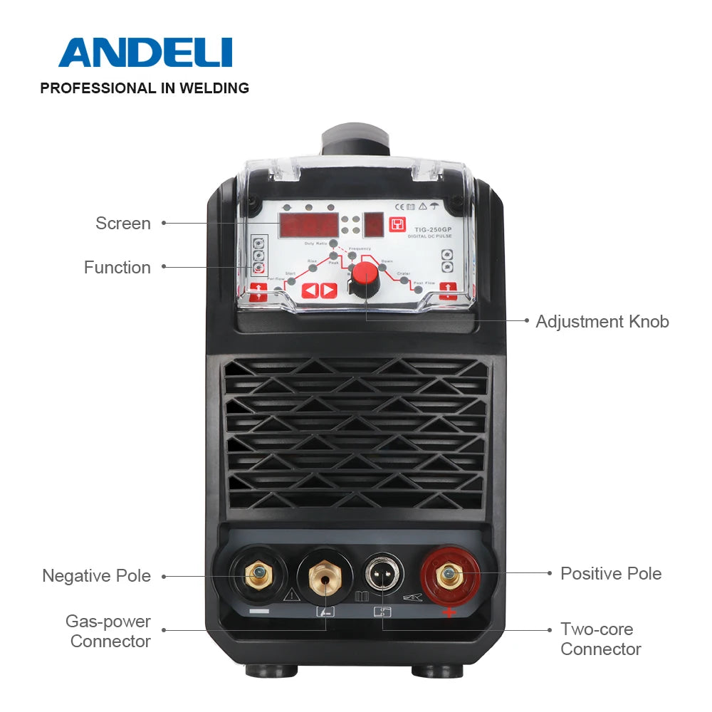 ANDELI TIG Welding Machine Pulse MMA TIG Spot Welding 3 in 1 IGBT DC Inverter TIG Welder