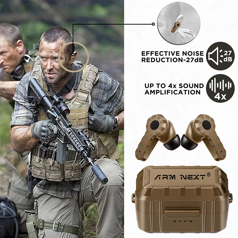 New Generation Shooting Ear Protection NRR 27dB Hearing Protection Earbuds Electronic Shooting Earplugs