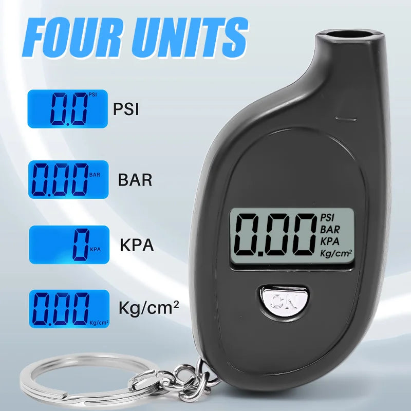 New Tire Pressure Gauge Mini Keychain Style Car Tire Air Pressure Tester Meter Tires Pressure Monitor Inspection Tool