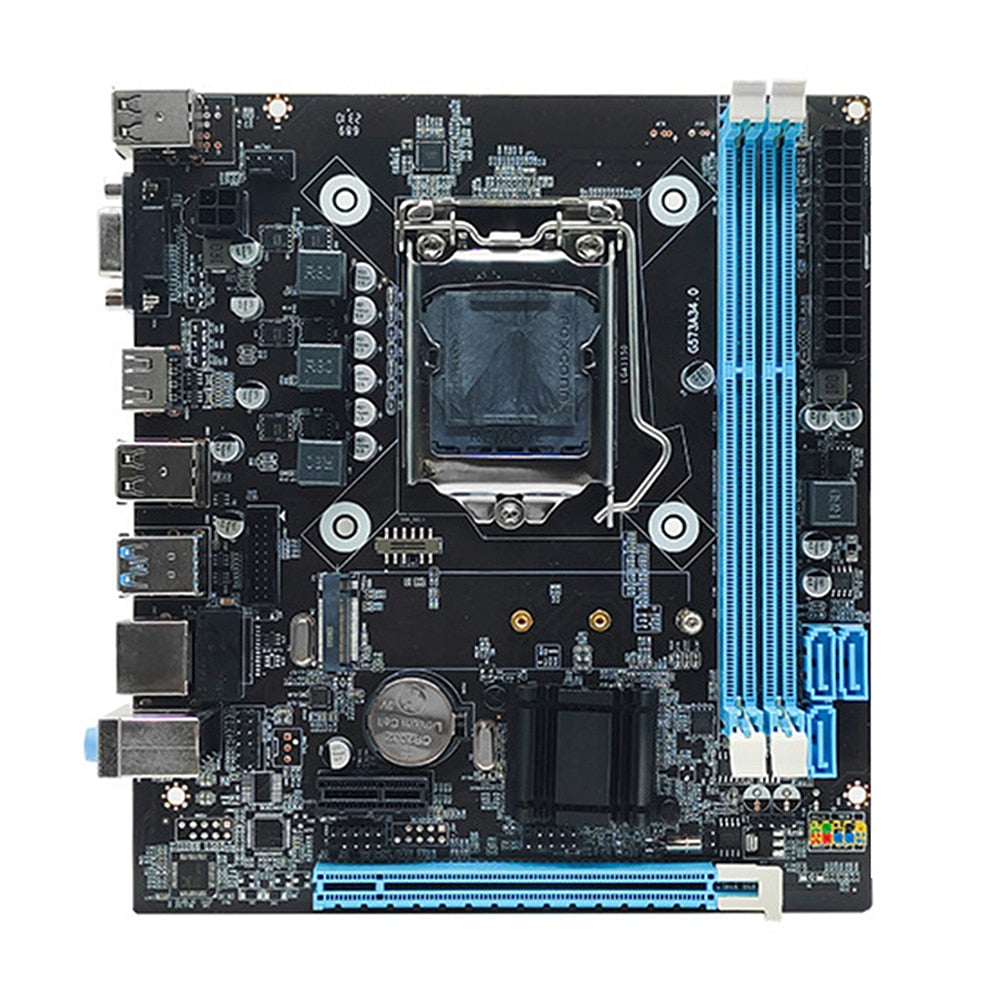 H81 Computer Motherboard 16GB I/O Interface Micro-ATX LGA1150 PC Main Board VGA+HDMI-Compatible+RJ45 Port Support SATA 3.0 2.0