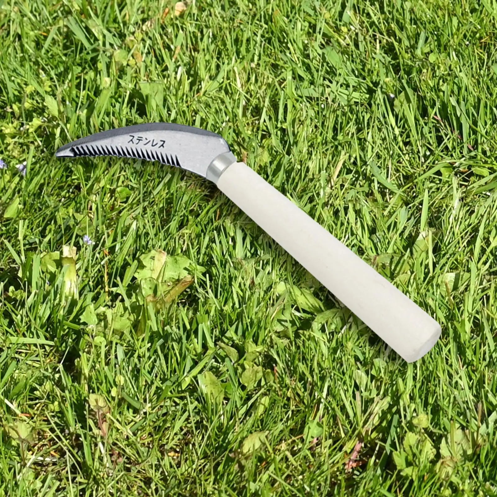 Gardening Sickle Gardening Tool Gardening Hand Tools Stainless Steel Weeding Sickle for Terrace Paving Deck Driveway Farm Flower