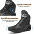 Motorcycle Men Boots Racing Black Shoes Riding Breathable Soft Moto Boots Durable Off-road Motorbike Rubber Anti-kick protection