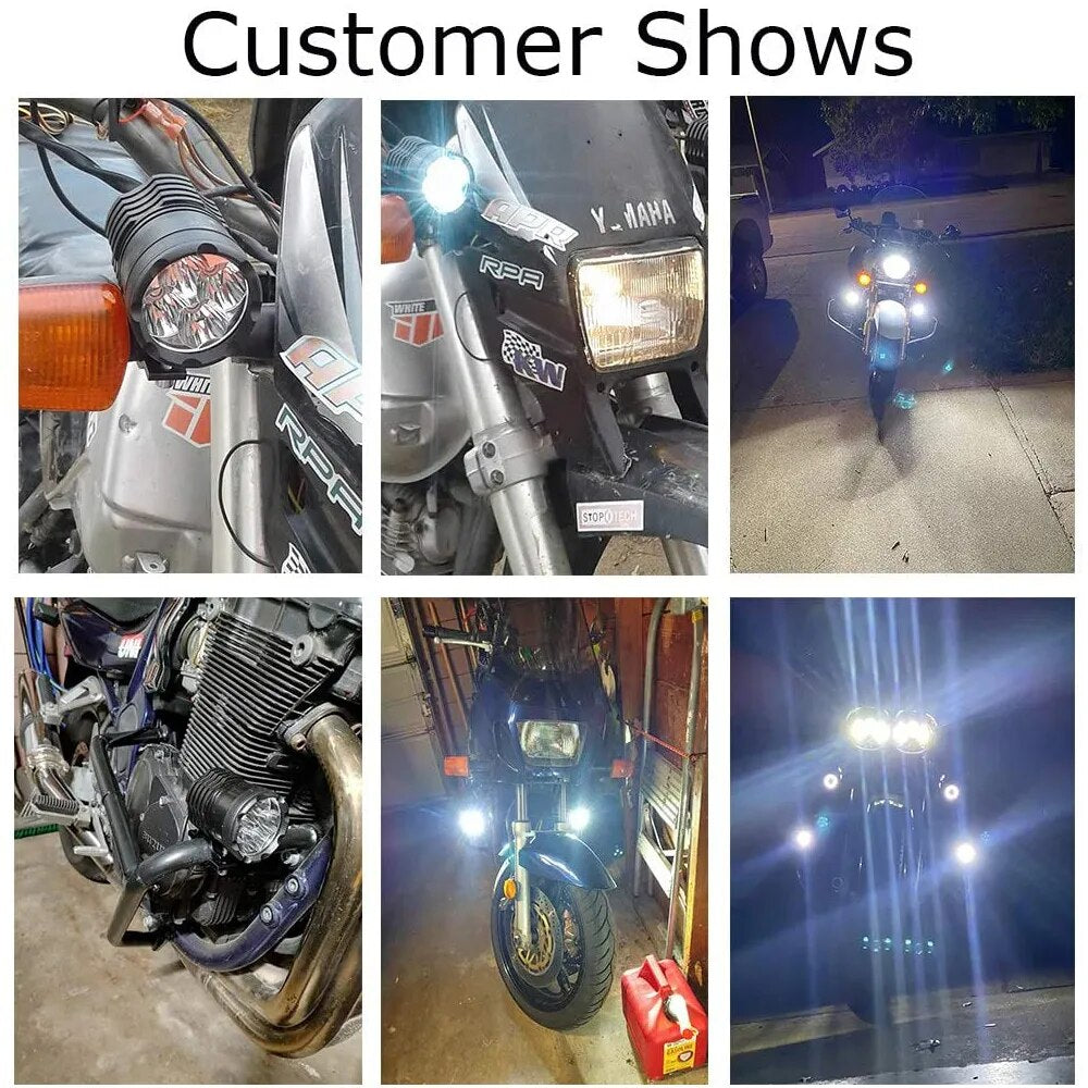 NLpearl Motorcycle LED Headlight Spotlight for BMW R1200GS ADV F800GS F650 K1200S LED Auxiliary Faro LED Moto Assemblie Lamp 12V