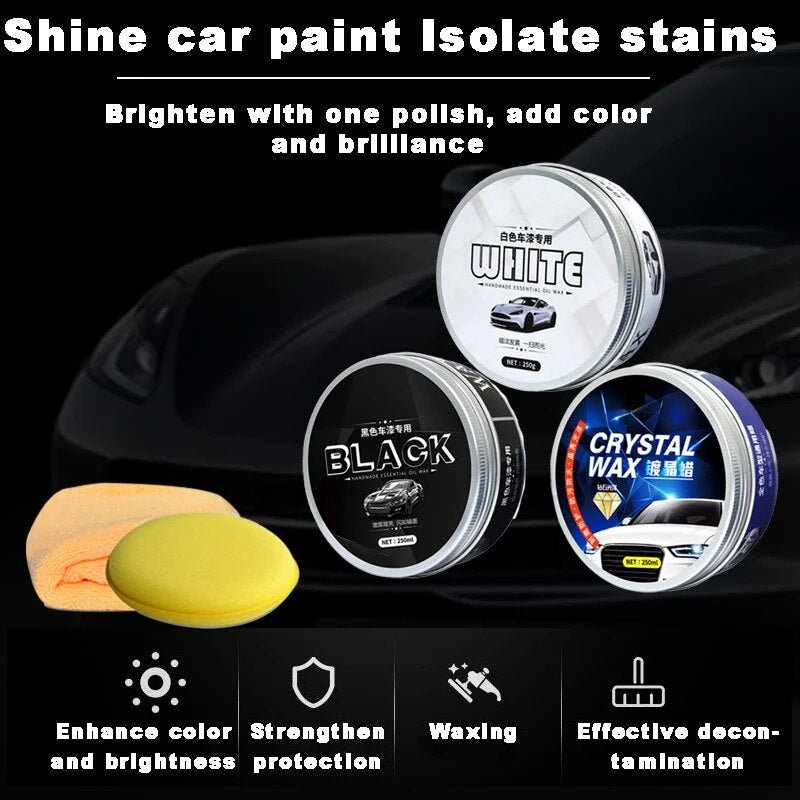 250ml Car Polish Car Wax Crystal Plating Set Covering Paint Surface Waterproof Film Coating Formula Hard Glossy Wax Layer