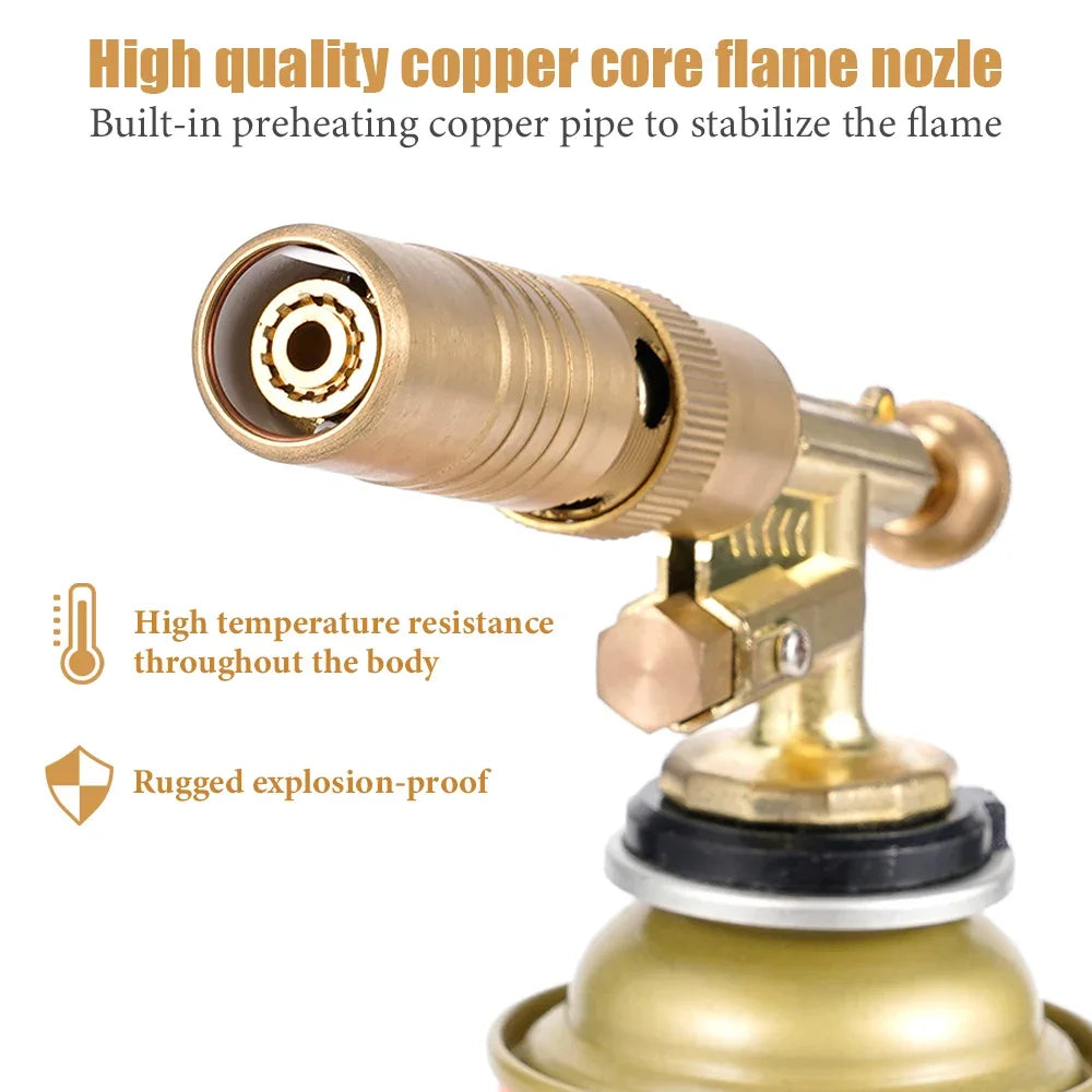 Welding Torch Gas Burner Flame Gun Blower Pure Copper Gas Torch Brazing Cooking Barbecue Auto Ignition Gun Kitchen Baking Tool