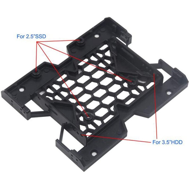 Nworld 2.5'' or 3.5'' to 5.25'' SSD HDD Mounting Bracket Internal Hard Disk Drive Bays Holder Adapter for PC