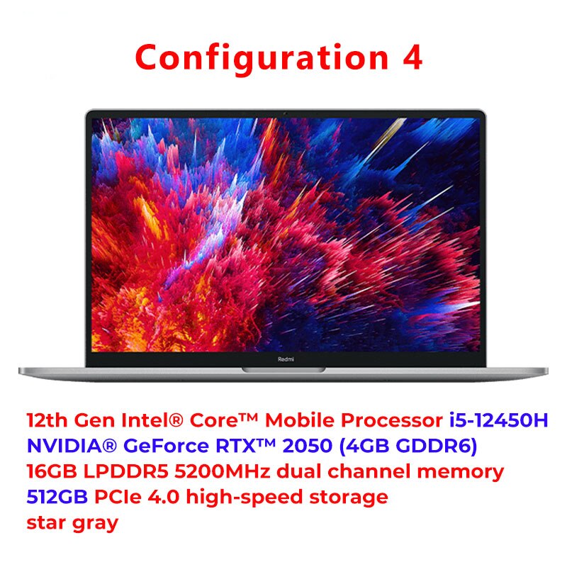 NEW Xiaomi RedmiBook Pro 15 Laptop 12th Intel i7 12650H/i5 12450H RTX 2050 3.2K 15.6 Inch Mi Notebook Win 11 16GB+512GB SSD