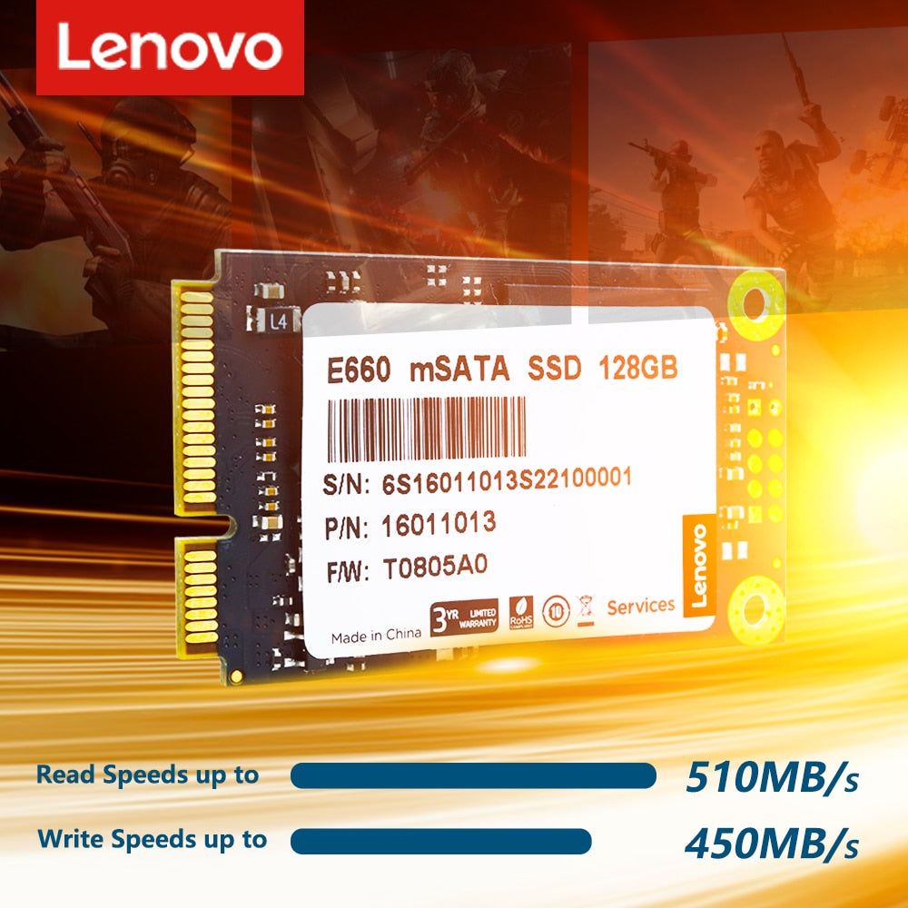 Lenovo mSATA SSD 512GB 1TB 128GB 256GB Internal Solid State Drive High Performance Hard Disk for Desktop Laptop Ideapad