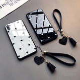 Glass Case For OPPO Reno 7 Pro SE Lite 7Z 4G 5G Fashion Love Heart Hard Phone Cover