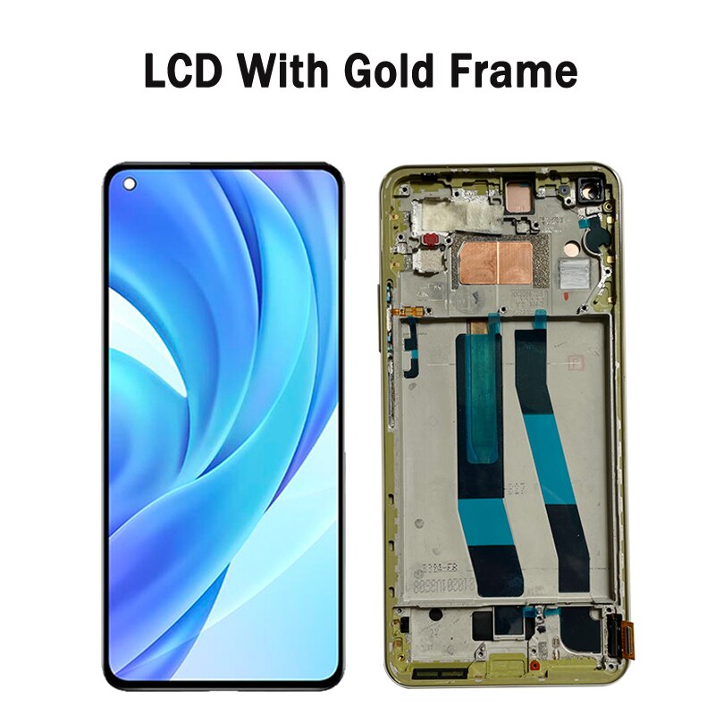 6.55" 100% Original AMOLED For Xiaomi Mi 11 Lite 5G NE LCD 2109119DG 2107119DC 2109119DI Display Touch Screen Digitizer Assembly