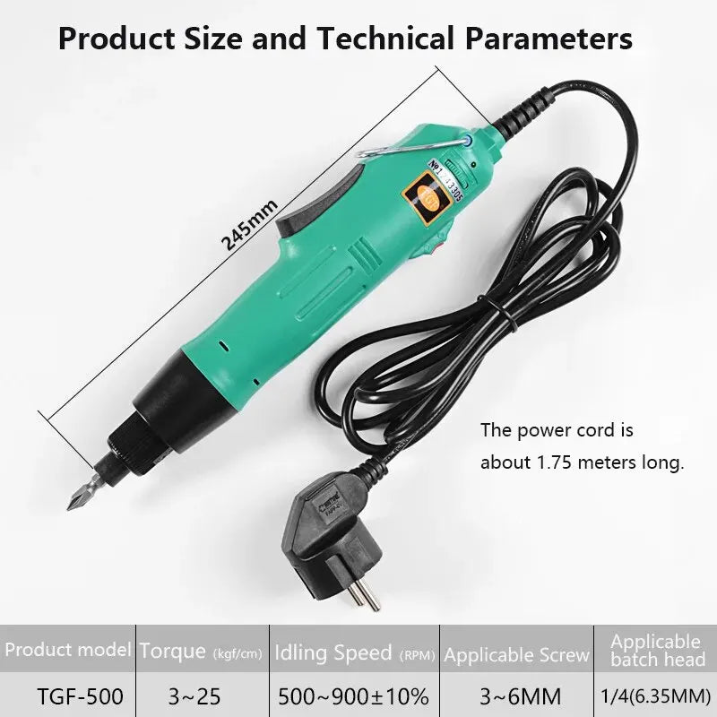 Electric Screwdriver Set Straight Bar Portable Speed Adjustable Cordless Electric Multifunction H6 Electric Wrench 0.88kg