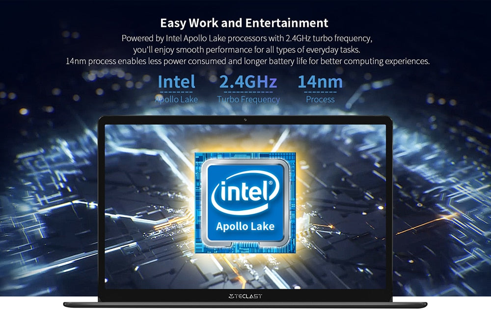 Teclast F6S Laptop 13.3 Inch 8GB RAM 128GB SSD Intel Apollo Lake N3350 CPU Notebook Dual Core 1920×1080 IPS Windows 10 OS Camera
