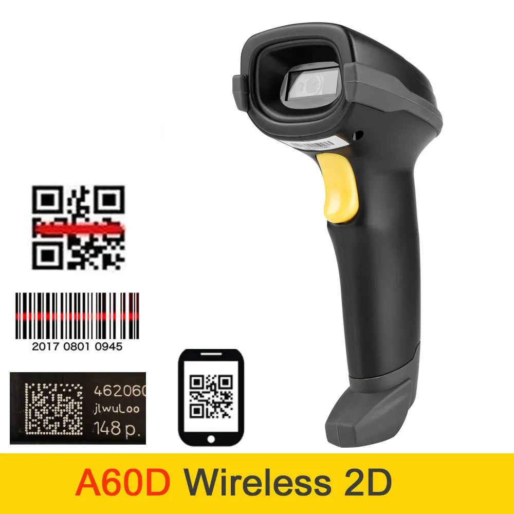 Holyhah Barcode Scanner 1D 2D QR Bluetooth Barcode Reader Wireless wired Laser Bar Code Scanner PDF417 Desktop Scanner